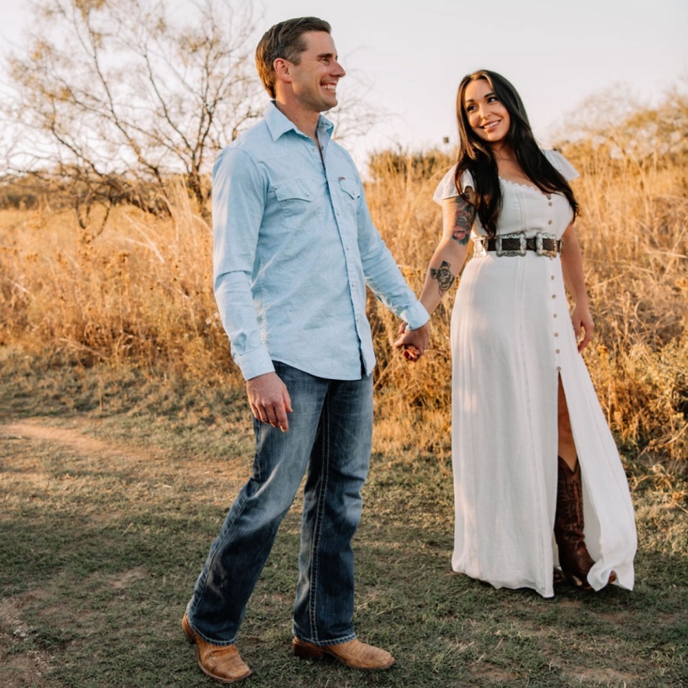 Boho White Maxi Dress with Button Front